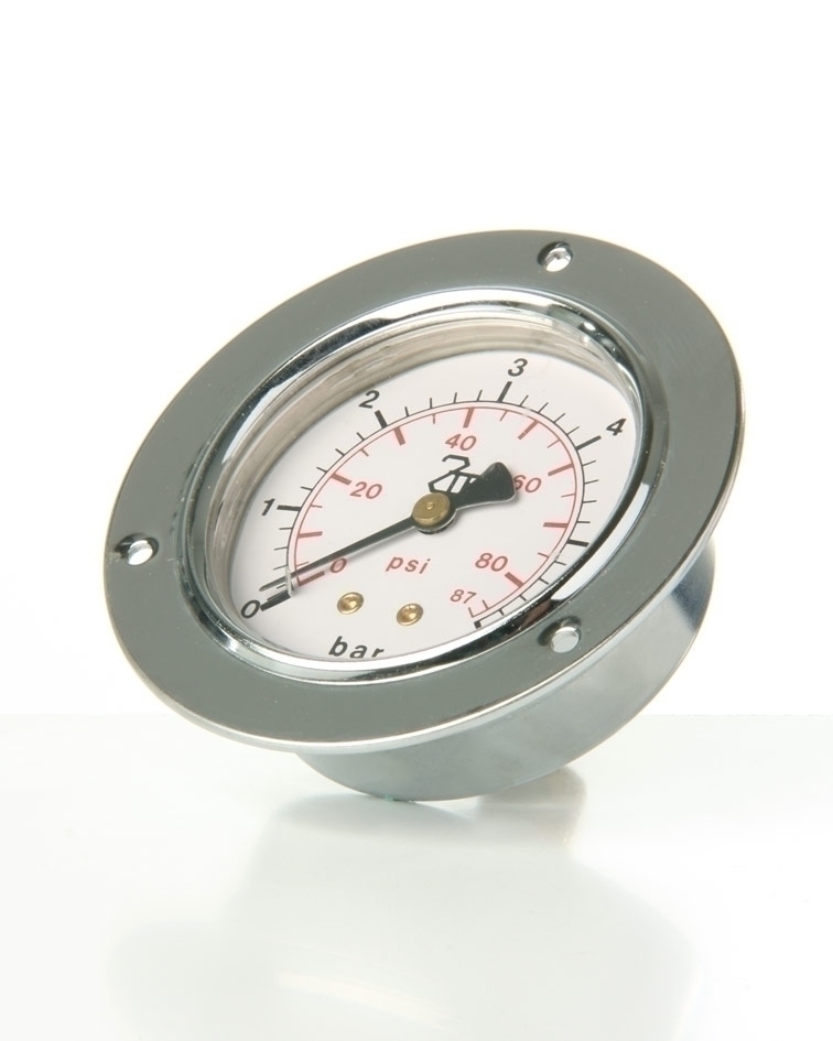 Rohrfedermanometer. VA-Gehäuse mit Frontflansch. g