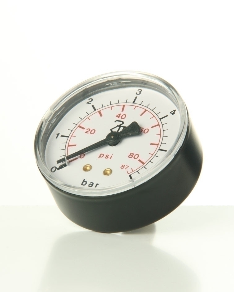 Rohrfedermanometer mit Stahlblechgehäuse und Börde