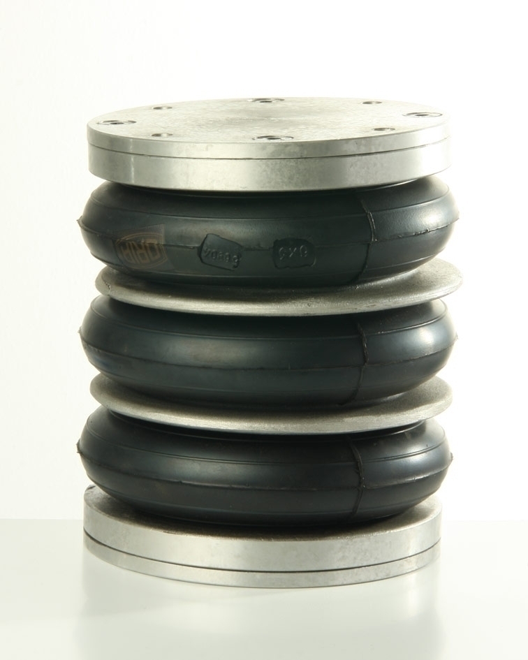 Dreifachbalgzylinder, Hub 170mm, Luftanschluss 1/2