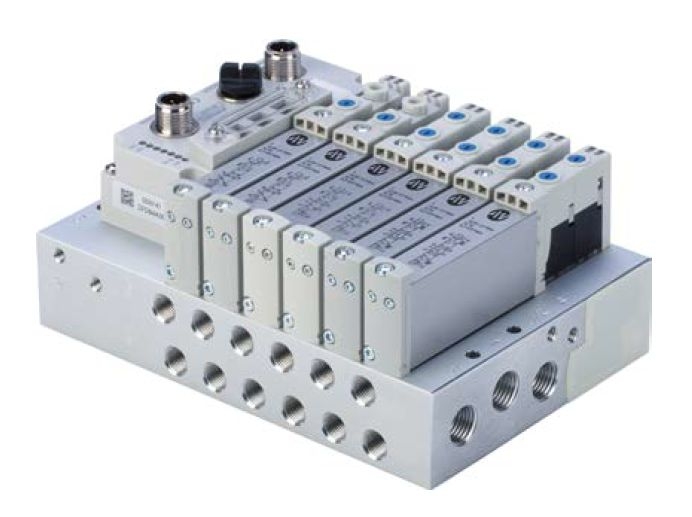 Ventilinsel Serie VJ, bestehend aus 6x5/2-Wegevent