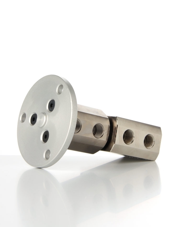 Drehkupplung mit 2 Wegen Eingang 2 x G 1/4'' Ausga