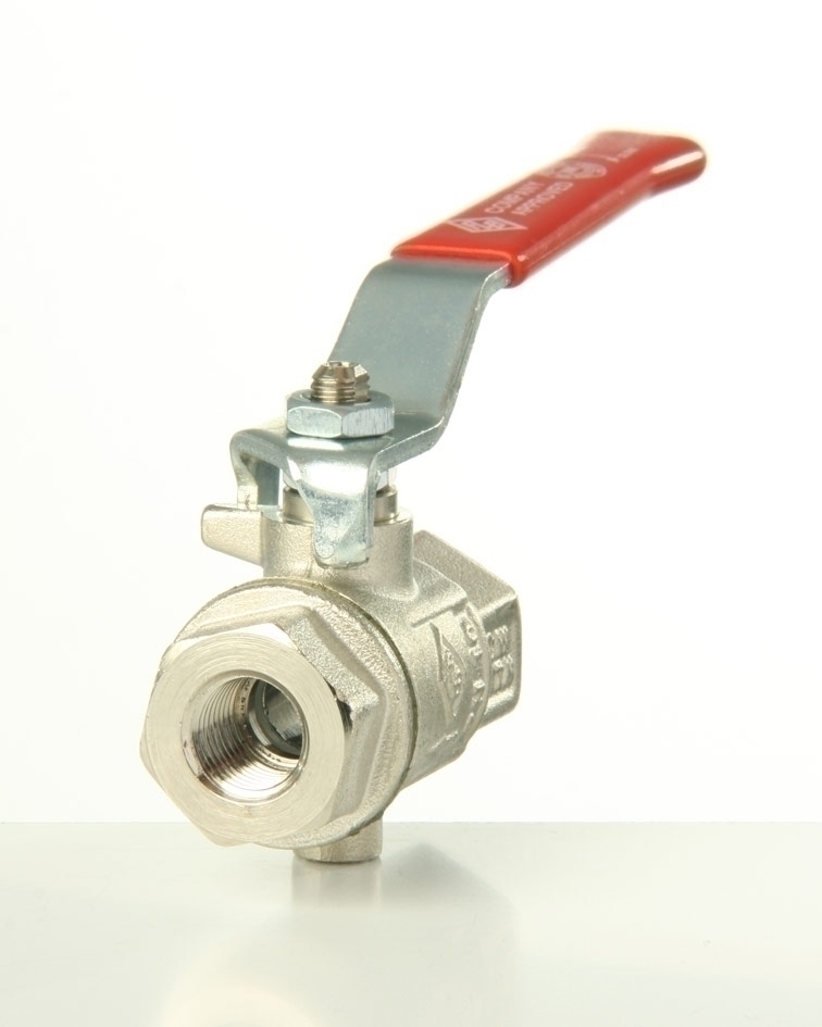2-Wege MS-Entlüftungskugelhahn 1/2" IG/IG, DN15, P