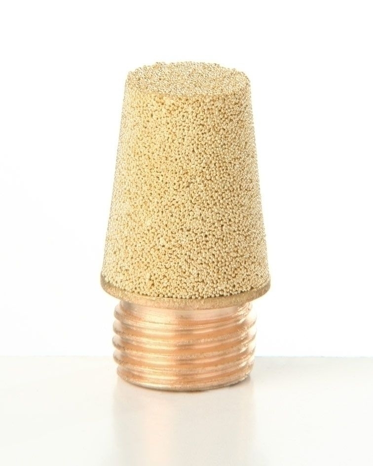 01 Einschraub- Schalldämpfer aus Sinterbronze, konisch,zylindrisches Gewinde